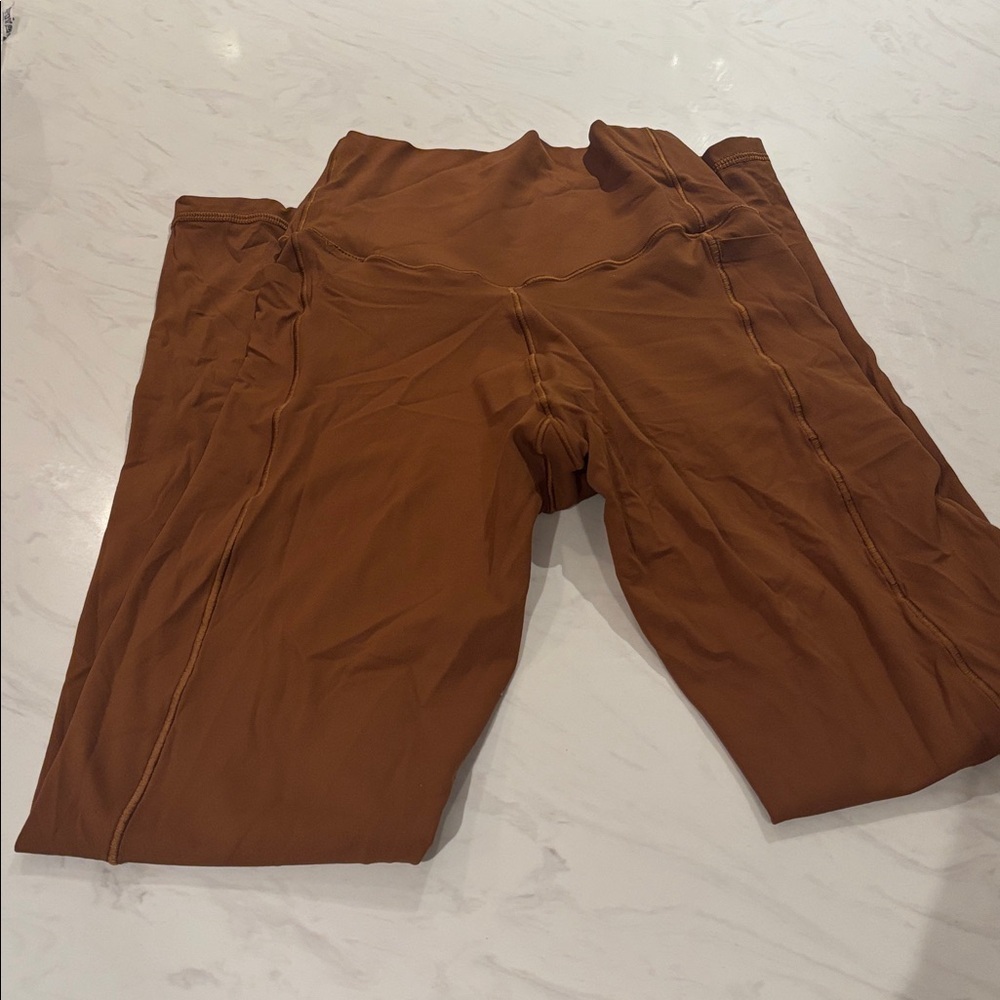 Aerie Real Me 7/8 Copper Brown Leggings - Picture 3 of 4
